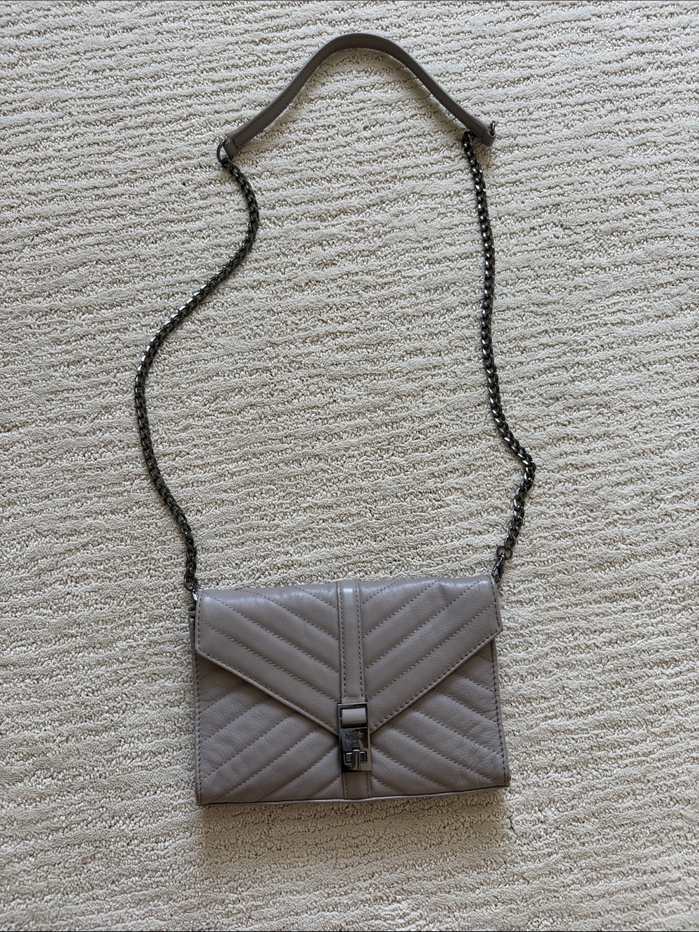 Botkier Quilted Envelope Crossbody Bag - Gray